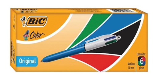 [36] Boligrafo 4 Colores Básicos Caja Con 6 Piezas Drop 009
