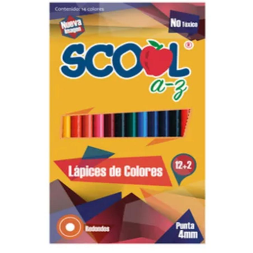 [593] Colores De Madera / Redondo / 12+2 Colores/Drop 009