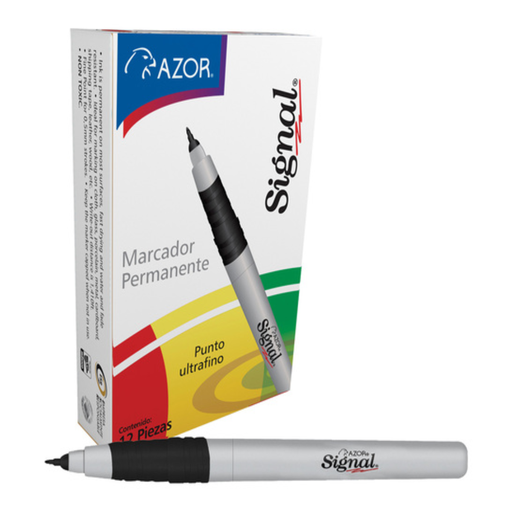 [452] Marcador Permanente Ultrafino Signal Negro Drop 009